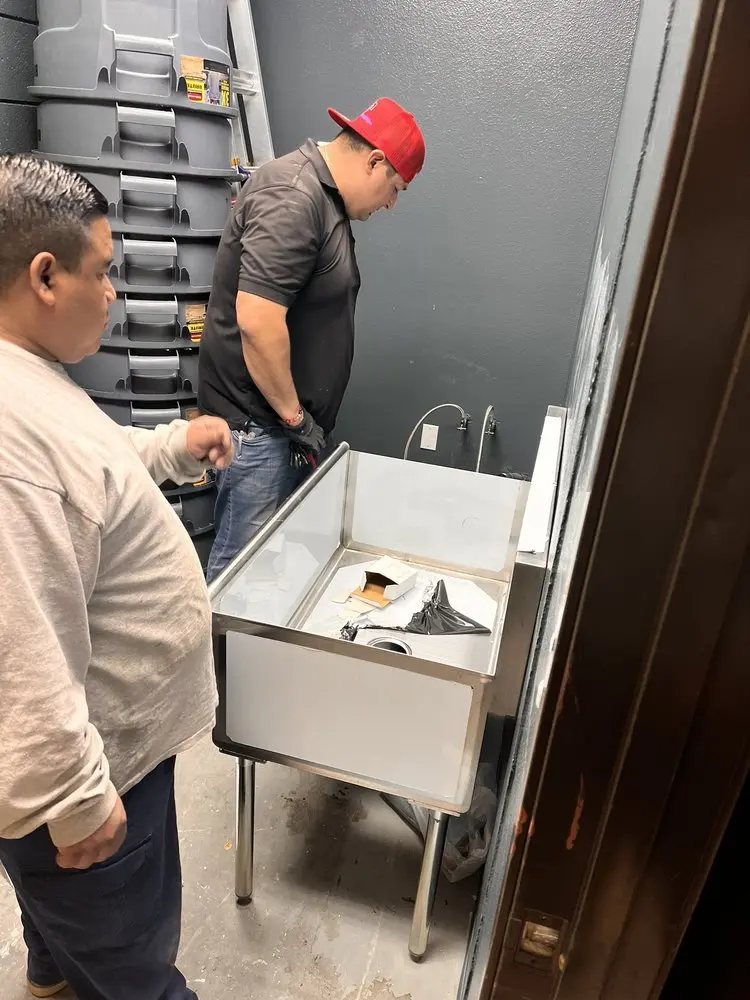 Commercial plumbing and sink installation in Maineville